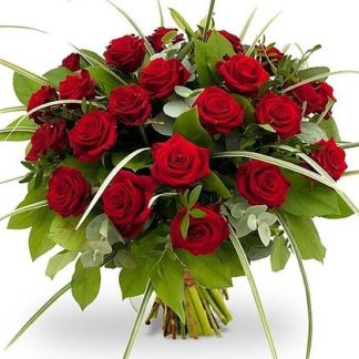 25 red roses with greenery | Flower Delivery Pushkino